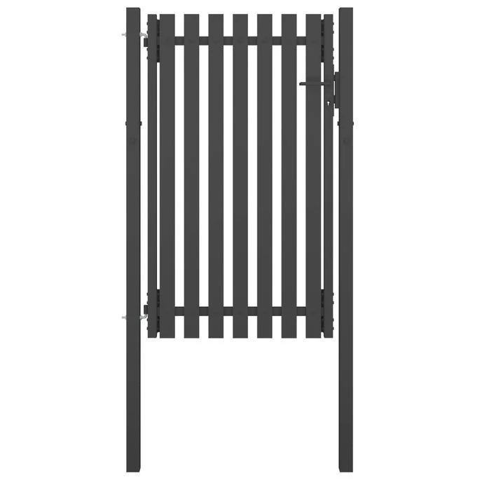 Portail De Clôture De Jardin Acier 1x2 M Anthracite