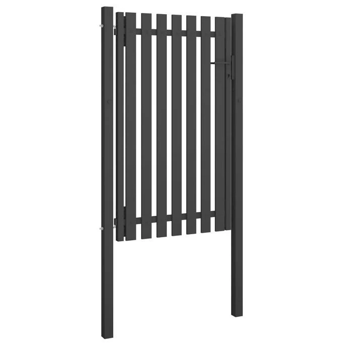 Portail De Clôture De Jardin Acier 1x2 M Anthracite – Image 2