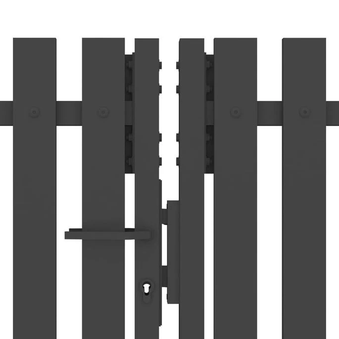 Portail De Clôture De Jardin Acier 4x1,5 M Anthracite – Image 4