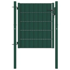 Portail De Clôture PVC Et Acier 100x101 Cm Vert