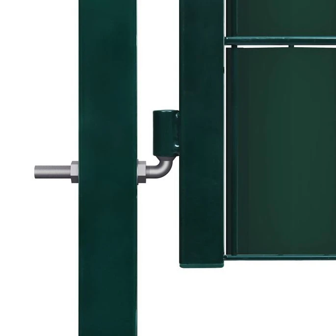 Portail De Clôture PVC Et Acier 100x101 Cm Vert – Image 3