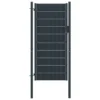 Portail De Clôture PVC Et Acier 100x124 Cm Anthracite