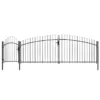 Portail De Jardin Acier 1,5 X 5 M Noir