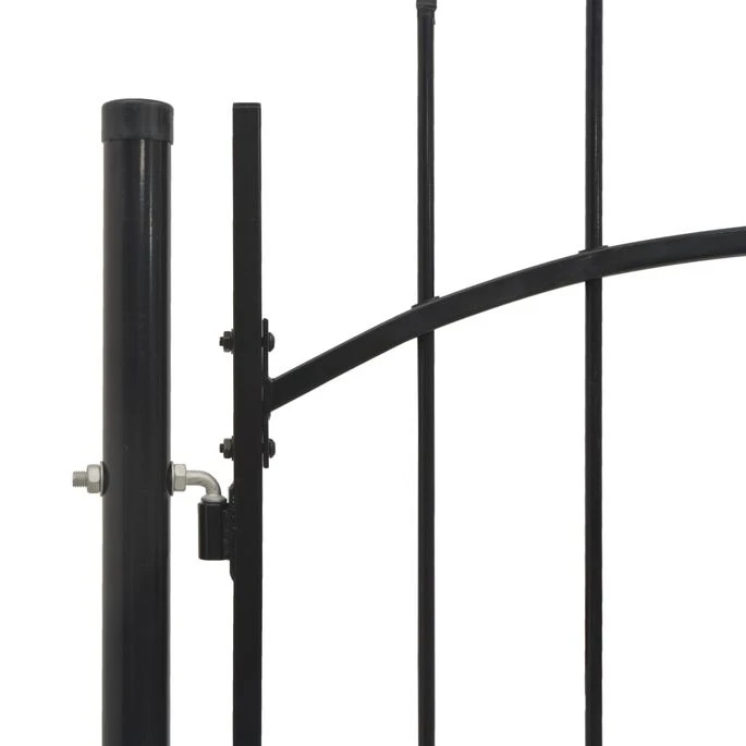 Portail De Jardin Acier 1,5 X 5 M Noir – Image 3