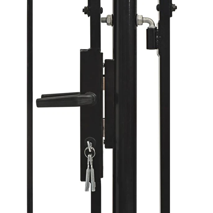 Portail De Jardin Acier 1,5 X 5 M Noir – Image 4