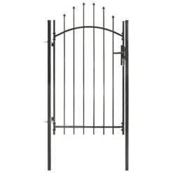 Portail De Jardin Acier 1 X 2,25 M Noir