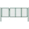 Portail De Jardin Acier 100x350 Cm Vert