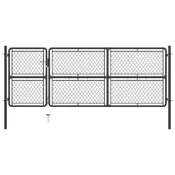 Portail De Jardin Acier 125x350 Cm Anthracite