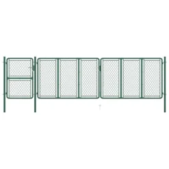Portail De Jardin Acier 125x495 Cm Vert