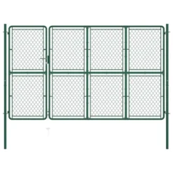 Portail De Jardin Acier 175x350 Cm Vert
