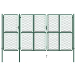 Portail De Jardin Acier 175x395 Cm Vert