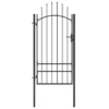 Portail De Jardin Acier 1x2,5 M Noir