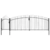Portail De Jardin Acier 2 X 5 M Noir