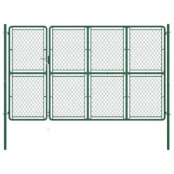 Portail De Jardin Acier 200x350 Cm Vert