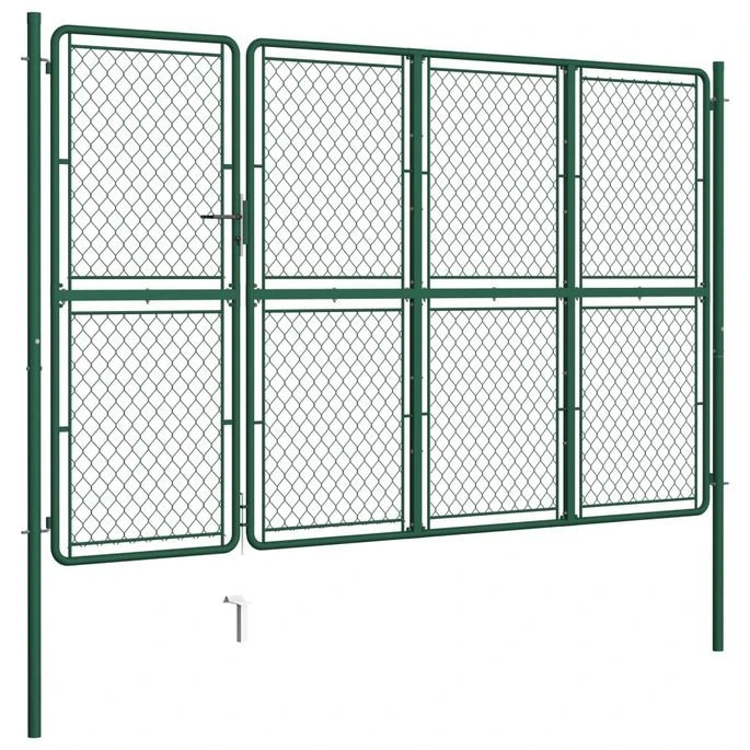 Portail De Jardin Acier 200x350 Cm Vert – Image 2