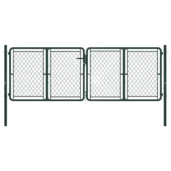 Portail De Jardin Acier 300 X 100 Cm Vert