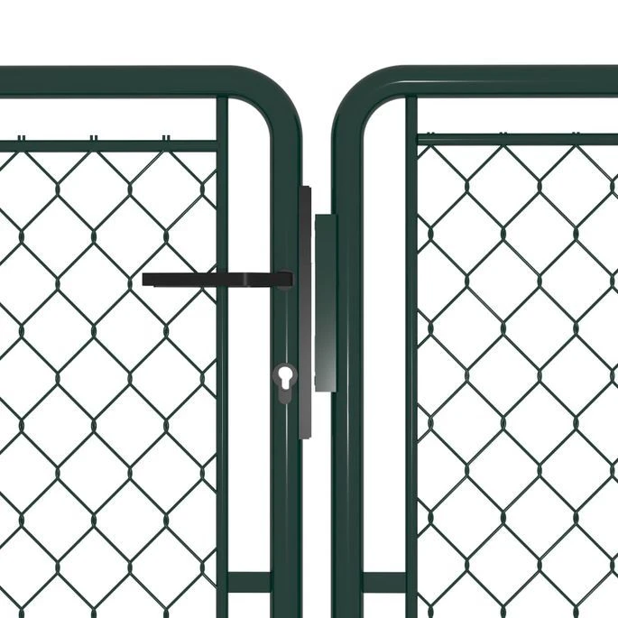 Portail De Jardin Acier 300 X 100 Cm Vert – Image 3