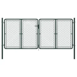 Portail De Jardin Acier 300 X 125 Cm Vert