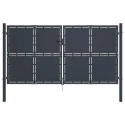 Portail De Jardin Acier 300 X 175 Cm Anthracite