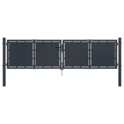 Portail De Jardin Acier 300 X 75 Cm Anthracite