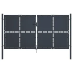 Portail De Jardin Acier 300x150 Cm Anthracite