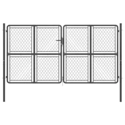 Portail De Jardin Acier 300x150 Cm Anthracite 2