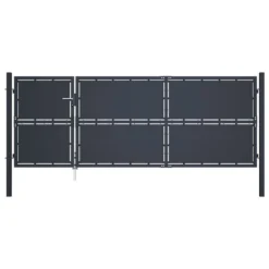 Portail De Jardin Acier 350 X 125 Cm Anthracite
