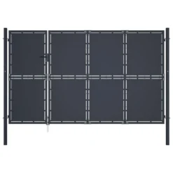 Portail De Jardin Acier 350 X 200 Cm Anthracite
