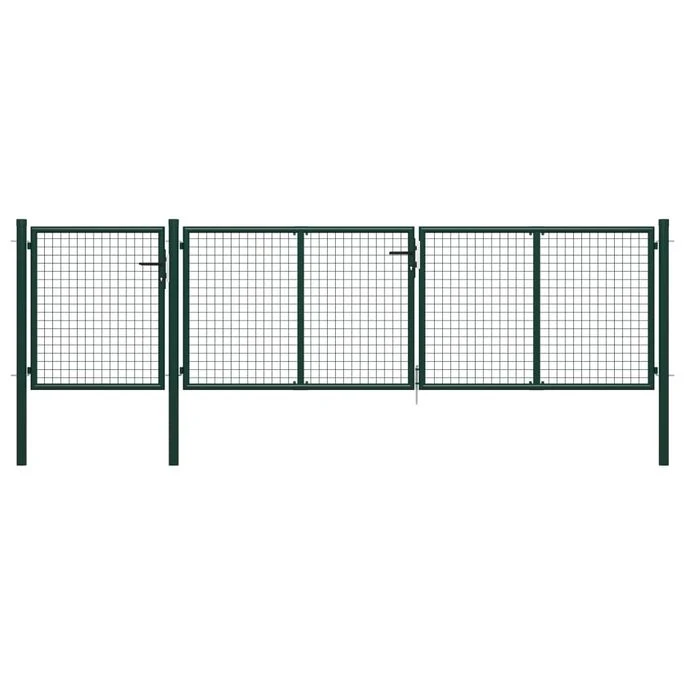 Portail De Jardin Acier 400 X 100 Cm Vert 2