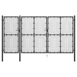 Portail De Jardin Acier 400 X 175 Cm Noir