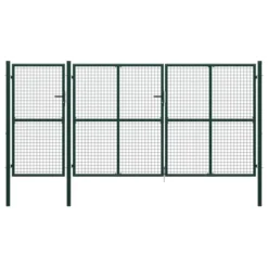 Portail De Jardin Acier 400 X 200 Cm Vert