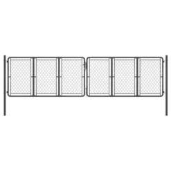 Portail De Jardin Acier 400x125 Cm Anthracite