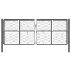 Portail De Jardin Acier 400x150 Cm Anthracite