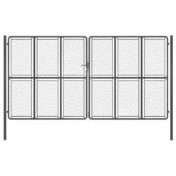 Portail De Jardin Acier 400x175 Cm Anthracite