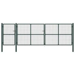 Portail De Jardin Acier 500 X 150 Cm Vert