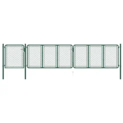 Portail De Jardin Acier 75x495 Cm Vert