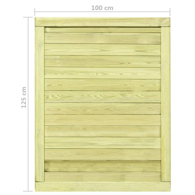 Portail De Jardin Bois De Pin Imprégné 125 X 100 Cm – Image 7