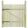 Portail De Jardin En Piquets Bois De Pin Imprégné 100x125 Cm