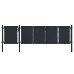 Portail De Jardin Métal 4x1,25 M Anthracite