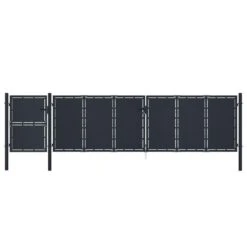 Portail De Jardin Métal 5x1,75 M Anthracite