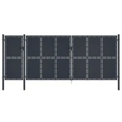Portail De Jardin Métal 5x2,5 M Anthracite