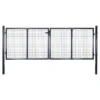 Portail En Maille Acier Galvanisé 289x100 Cm Gris