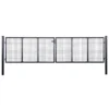 Portail En Maille De Jardin Acier Galvanisé 400 X 75 Cm Gris