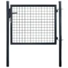 Portail En Maille De Jardin Acier Galvanisé 85,5x75 Cm Gris