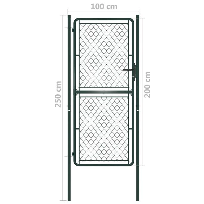 Portillon Acier 100 X 200 Cm Vert – Image 4