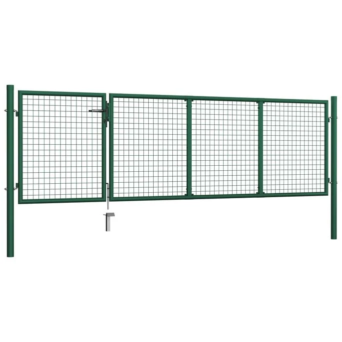 Portillon Acier 350x100 Cm Vert – Image 2