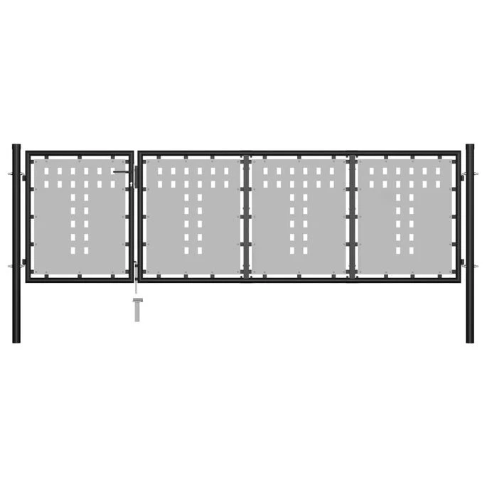 Portillon Acier 350x75 Cm Noir