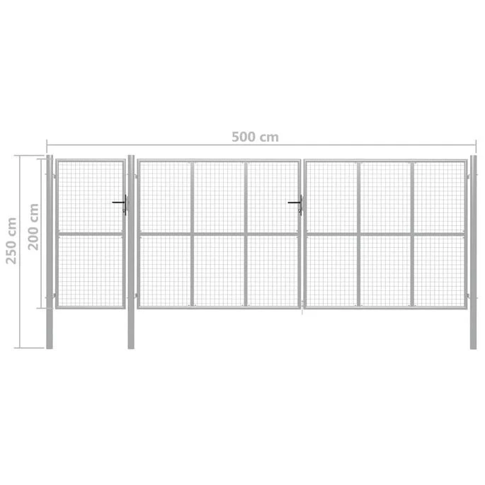 Portillon Acier 500 X 200 Cm Argenté – Image 5