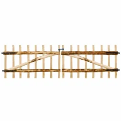 Portillon Double Pour Clôture Bois De Noisetier 300 X 90 Cm
