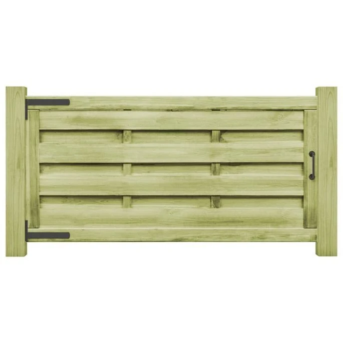 Portillons 2 Pcs Bois De Pin Imprégné 150x75 Cm Vert – Image 2
